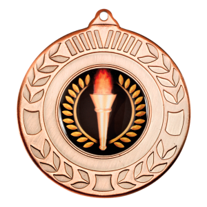 Bronze 50mm Round Medal - Wreath design