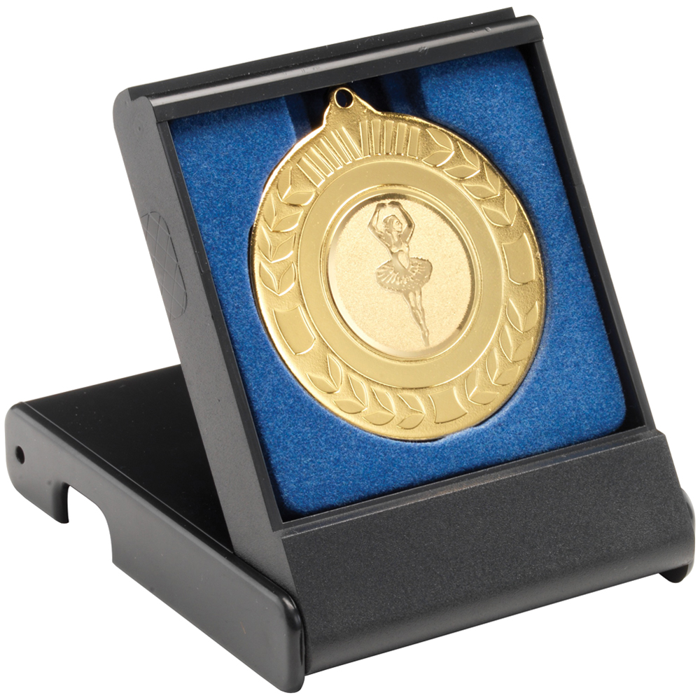 Black Plastic Medal box with 50mm Recess