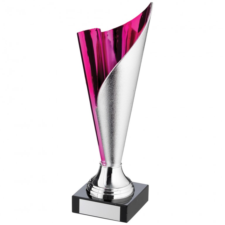 Coupe Trophée Plastique Doré Brillant Sur Socle Noir - Gravure Personnalisable