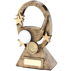 Golf Longest Drive Oval Resin Award